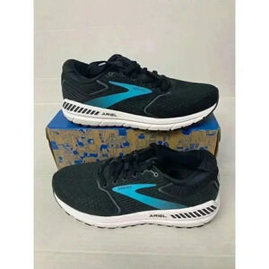 .1251 Brooks Ariel '20 Medium Width, Black/Blue, Running Shoes-US 9.5 Womens